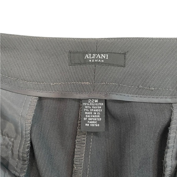 Alfani Woman Dress pants, gray plus size 22 Business Casual Professional Spandex - Picture 4 of 5